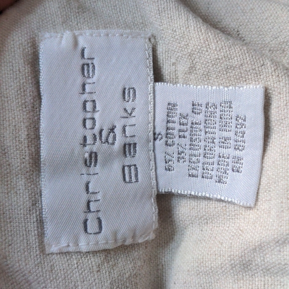 Christopher & Banks neutral button up embroidered vest - Picture 3 of 5